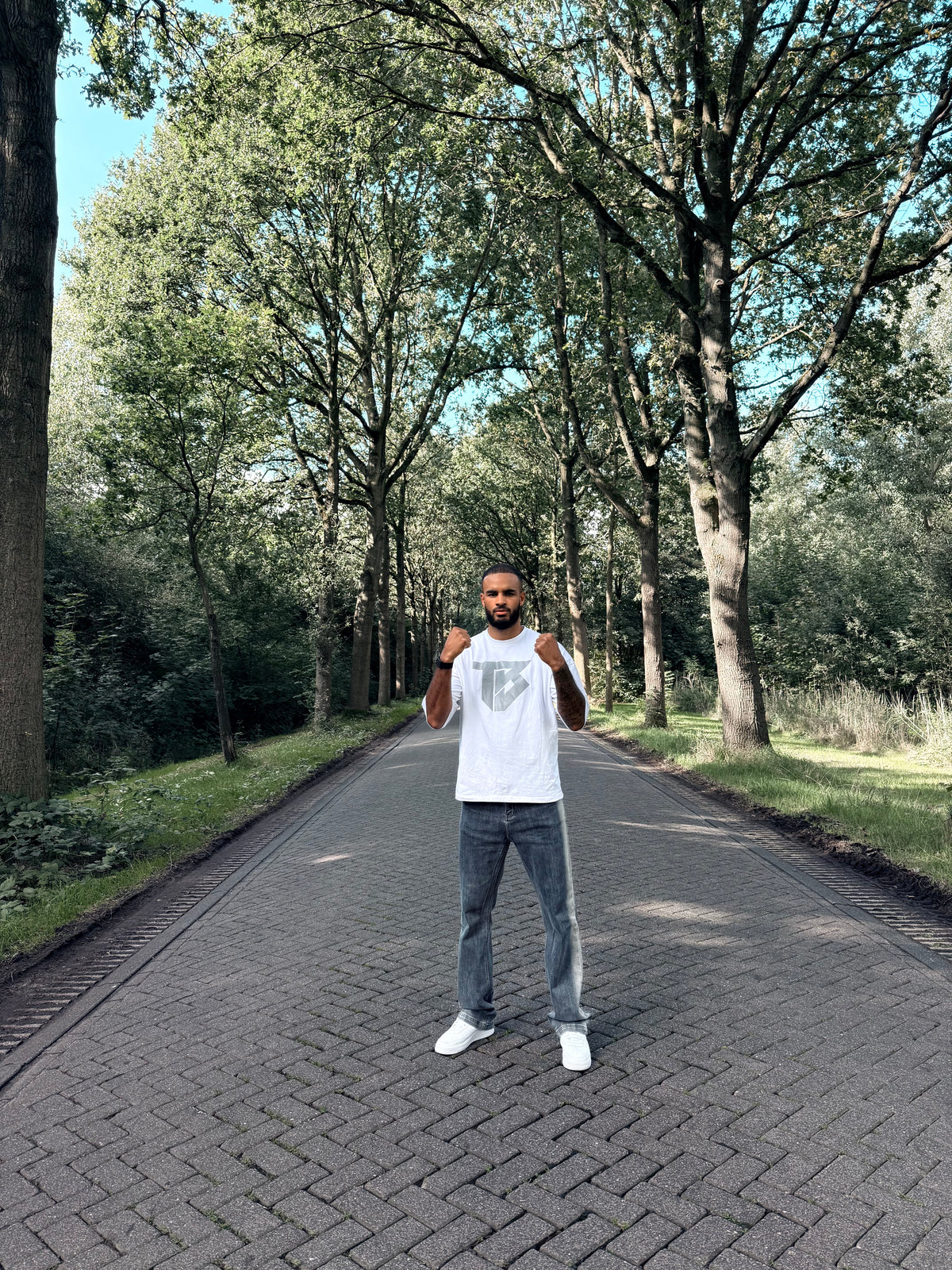 TB Oversized T-shirt White/Grey