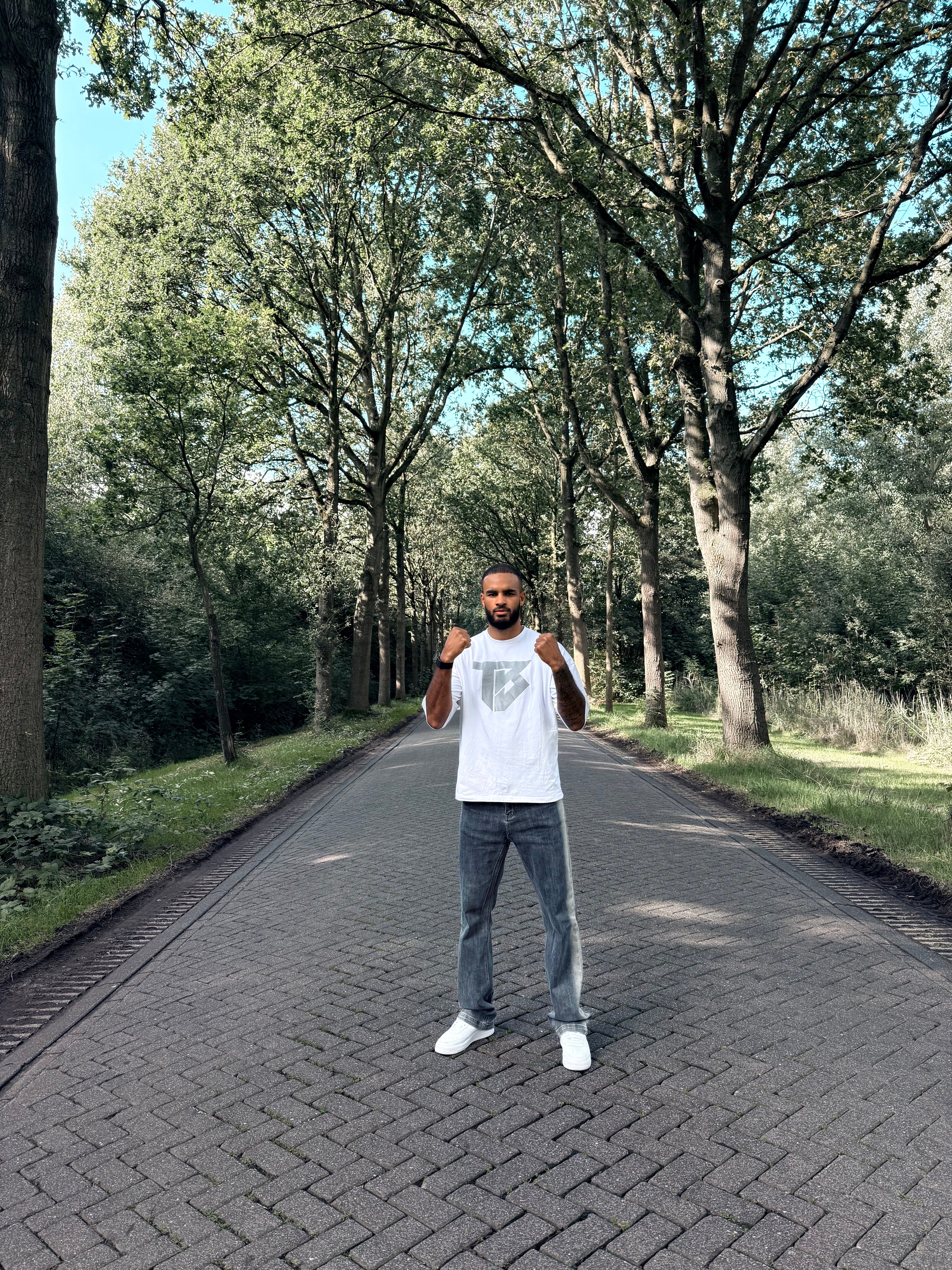 TB Oversized T-shirt White/Grey